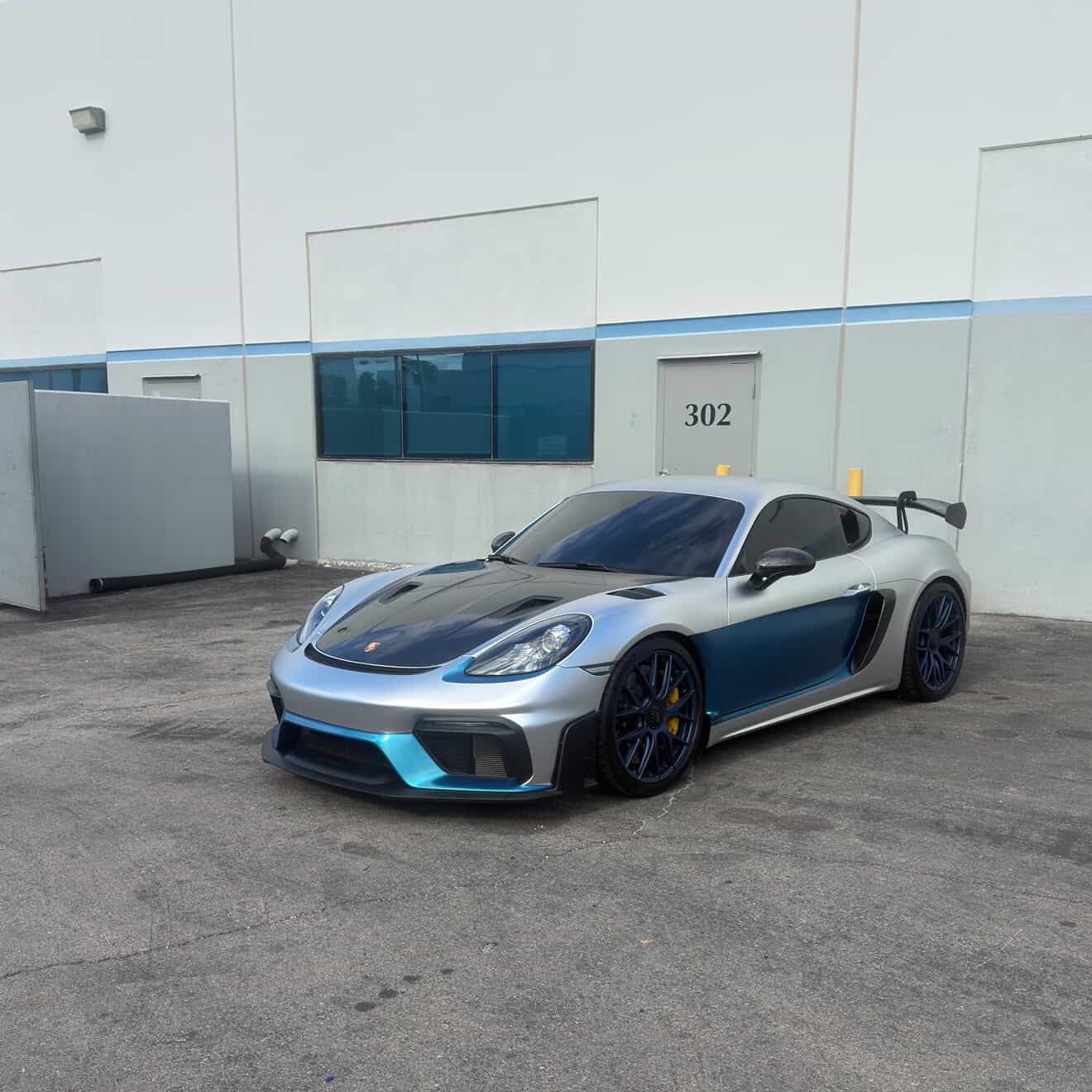 Matte Heavy Metal Sparkle Blue Car Vinyl Wrap 