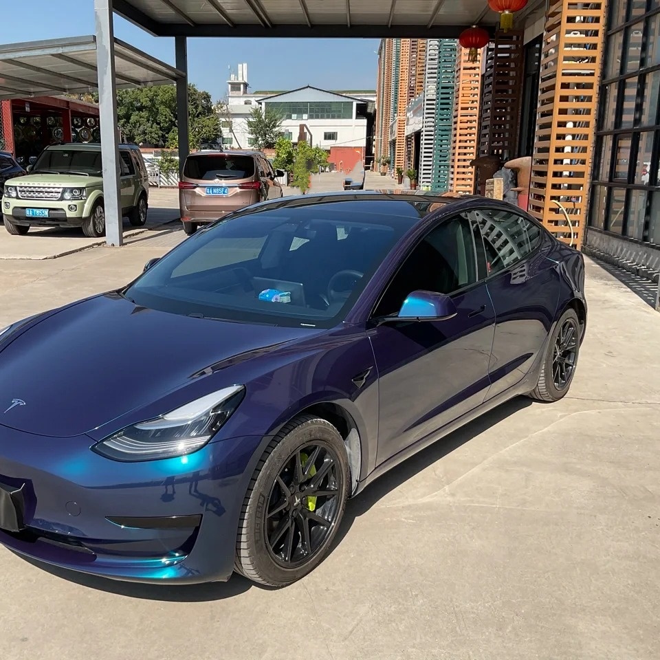 TPU Liguid Metal Blue Paint Protection Film