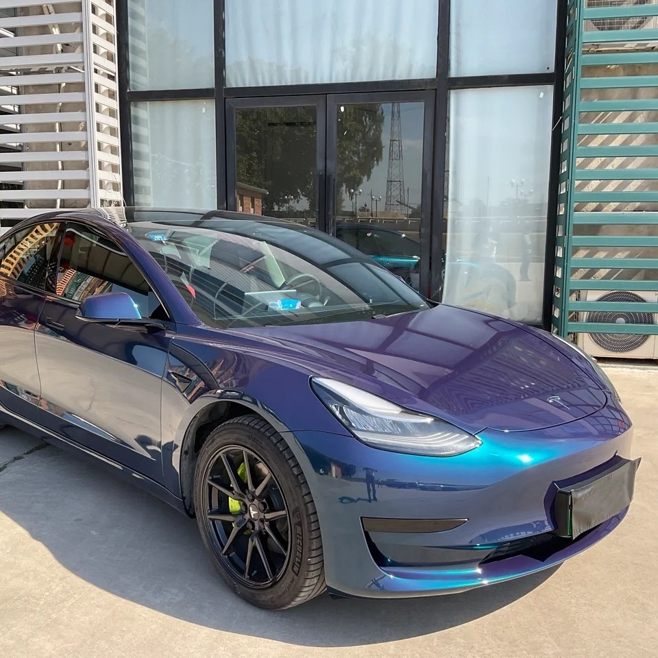 TPU Liguid Metal Blue Paint Protection Film