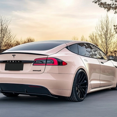 TPU liquid Metal Shell Pink Paint Protection Film 02