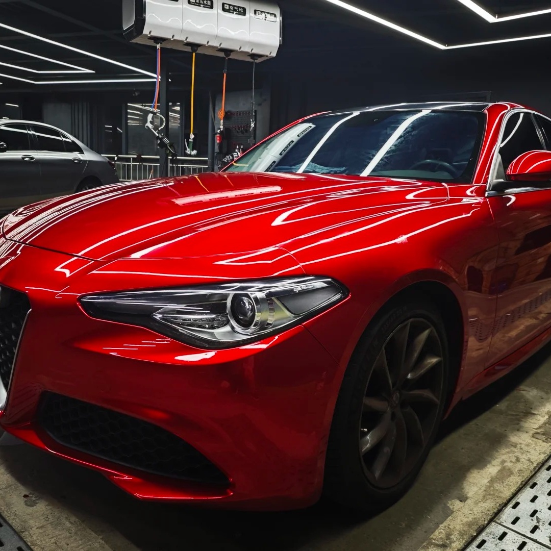 TPU Liquid Metallic Cherry Red Paint Protection Film