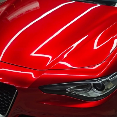 TPU Liquid Metallic Cherry Red Paint Protection Film 02