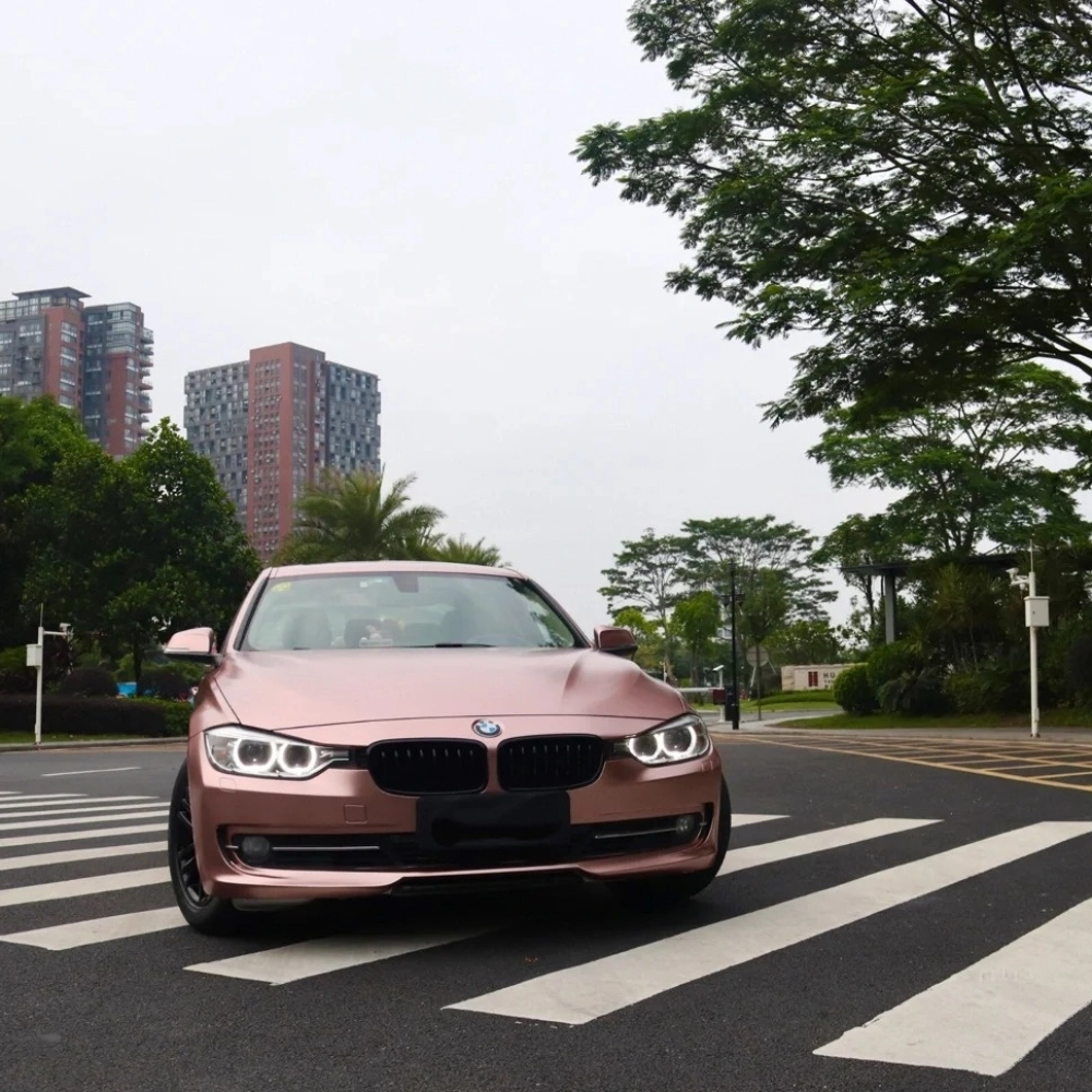 Pure Metal Rose Gold Car Vinyl Wrap