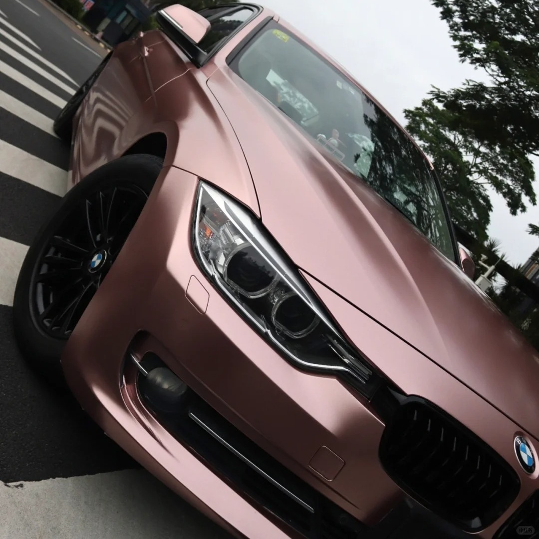 Pure Metal Rose Gold Car Vinyl Wrap