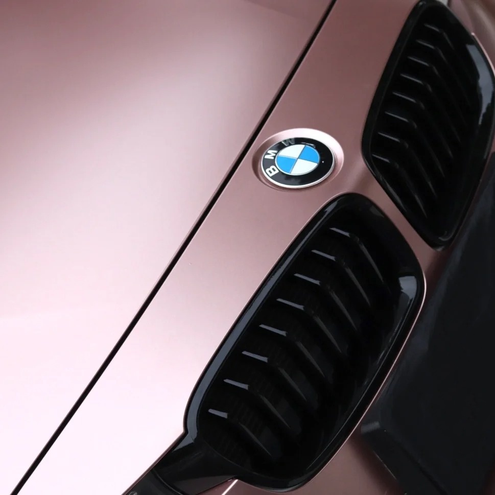 Pure Metal Rose Gold Car Vinyl Wrap