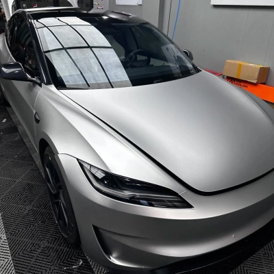 TPU Satin Liquid Metallic Star Silver Paint Protection Film 02