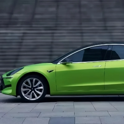 TPU Matte Metallic STO Track Gold Green Paint Protection Film 02