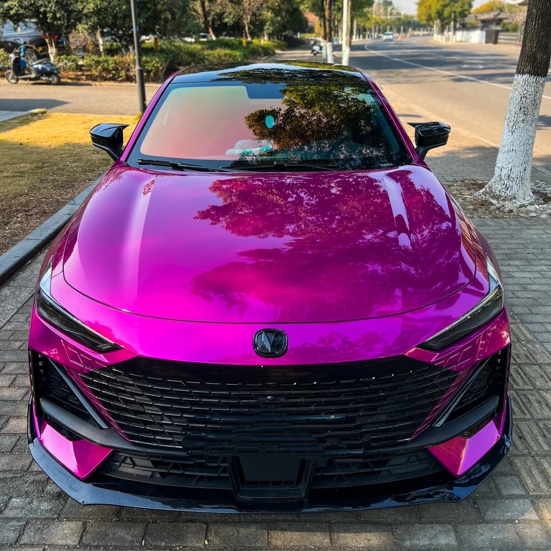 PET Berry Purple Car Vinyl Wrap