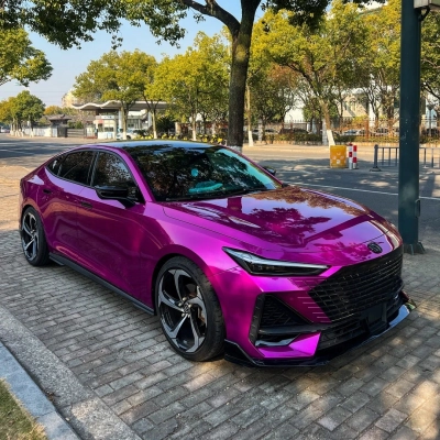 PET Berry Purple Car Vinyl Wrap 02