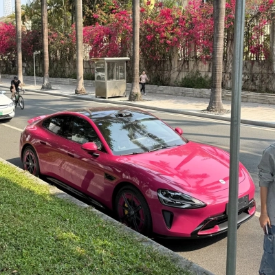 TPU Brilliant Magenta Red Paint Protection Film 02