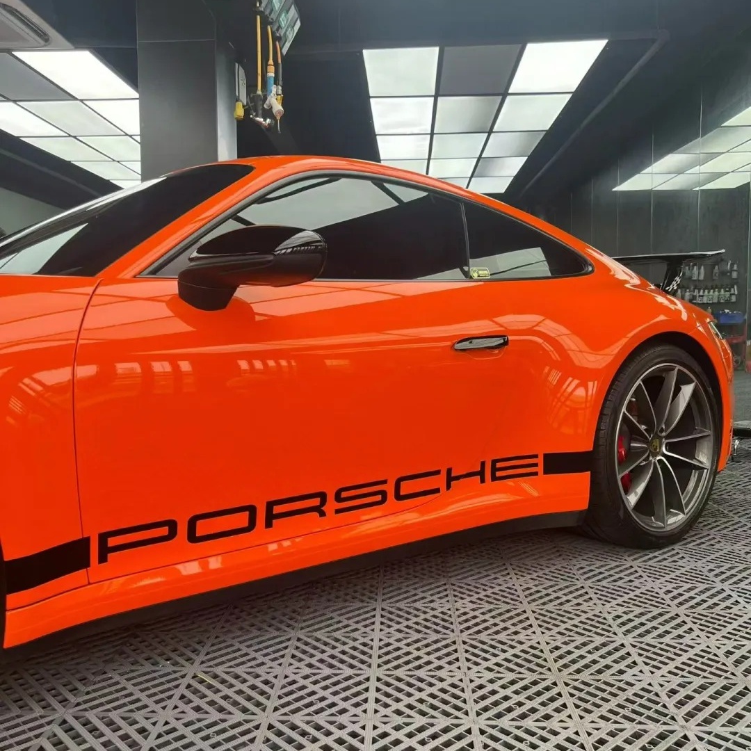 TPU Crystal Orange Red Paint Protection Film