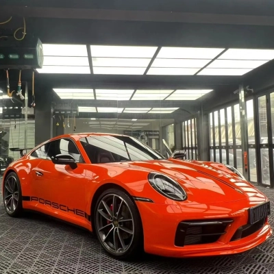 TPU Crystal Orange Red Paint Protection Film 02