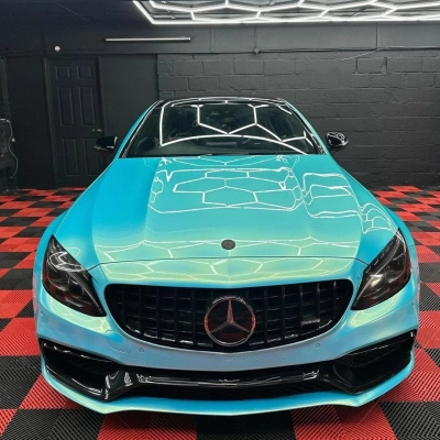 TPU Magic Gold Blue Paint Protection Film 02