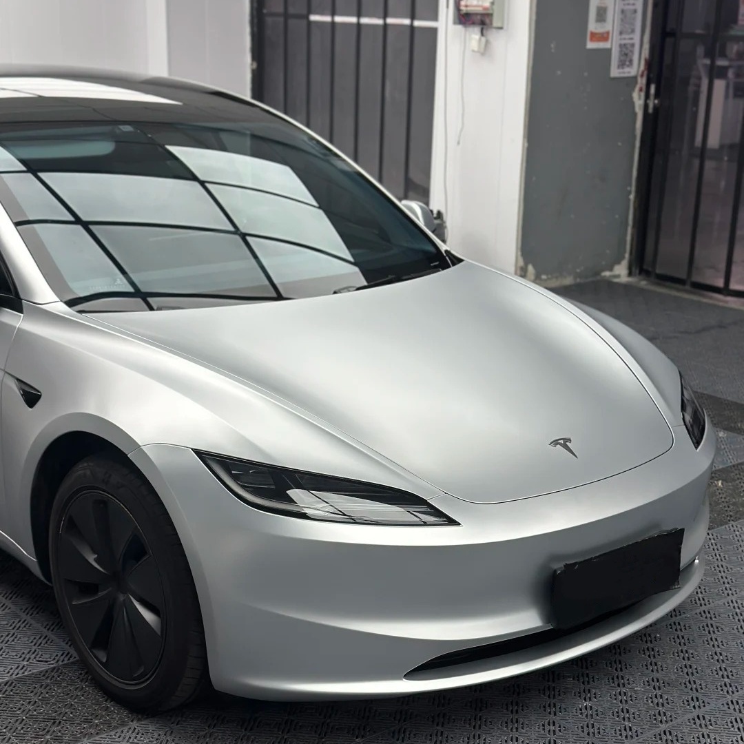 Matte Metallic Metal Silver Car Vinyl Wrap