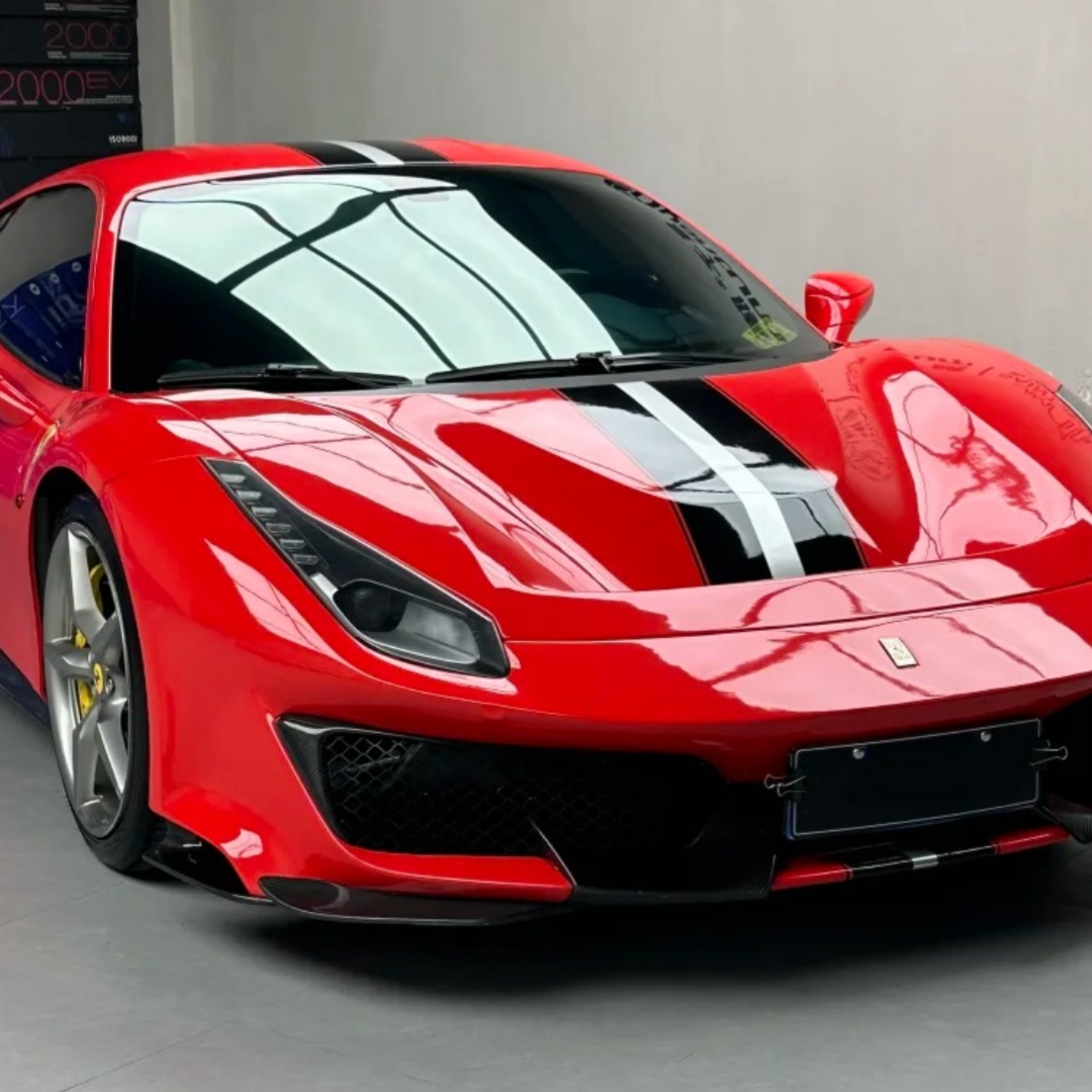 TPU Gloss Renovatting Ferrari Red Paint Protection Film