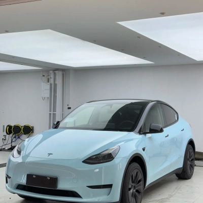 TPU Metallic Glacial Blue Paint Protection Film 02