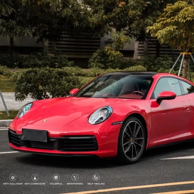 TPU Strawberry Red Paint Protection Film 02