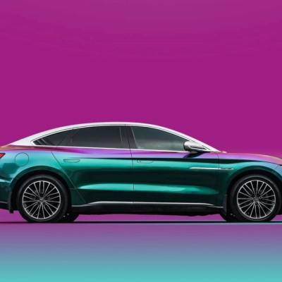 TPU Glossy Grass Green Red Paint Protection Film 02