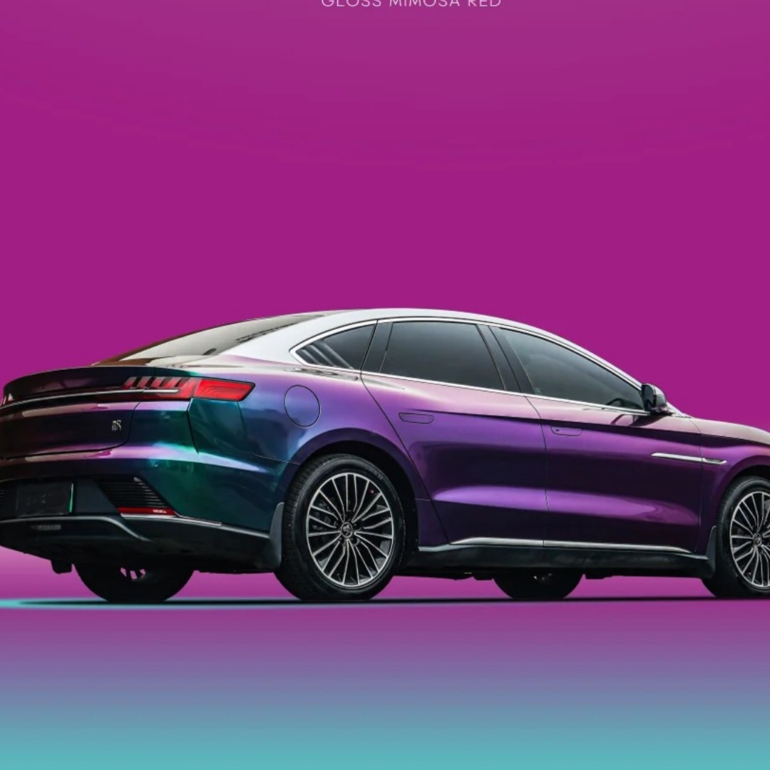 TPU Glossy Grass Green Red Paint Protection Film