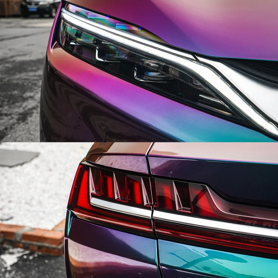 TPU Glossy Grass Green Red Paint Protection Film