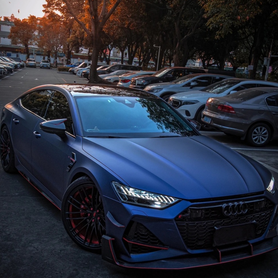 TPU Matte Magic Flame Dark Blue Paint Protection Film