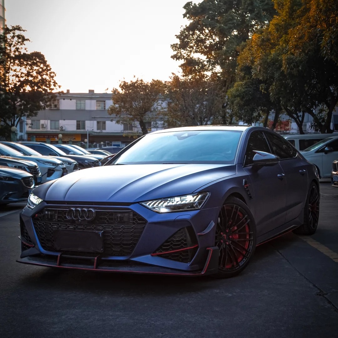 TPU Matte Magic Flame Dark Blue Paint Protection Film