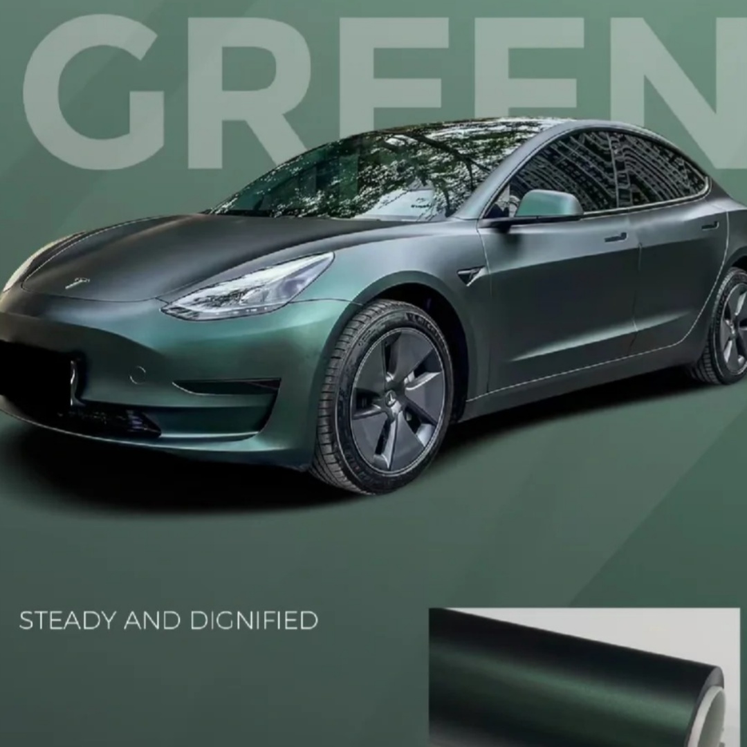 TPU Satin Olive Green Paint Protection Film