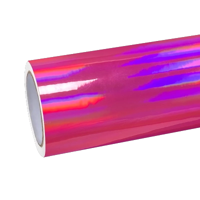 Gloss Pink Holographic Chrome Laser Car Vinyl Wrap 01