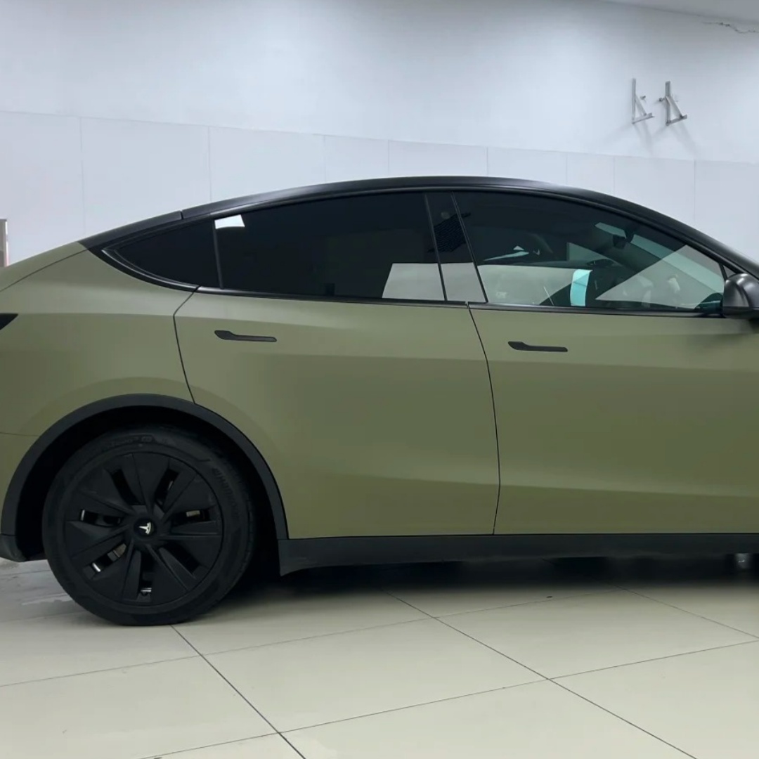 TPU Satin Khaki Green Paint Protection Film