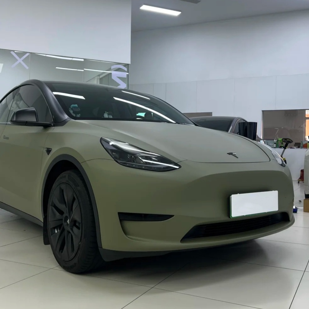 TPU Satin Khaki Green Paint Protection Film