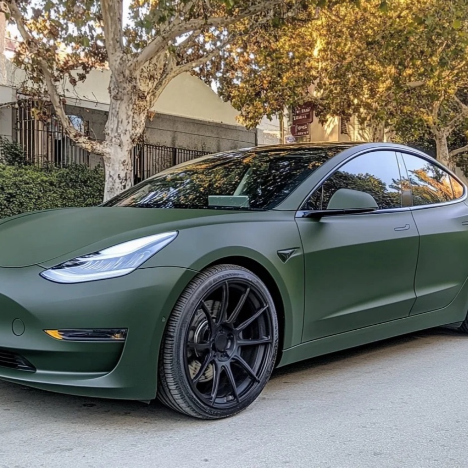 TPU Satin Venom Green Paint Protection Film