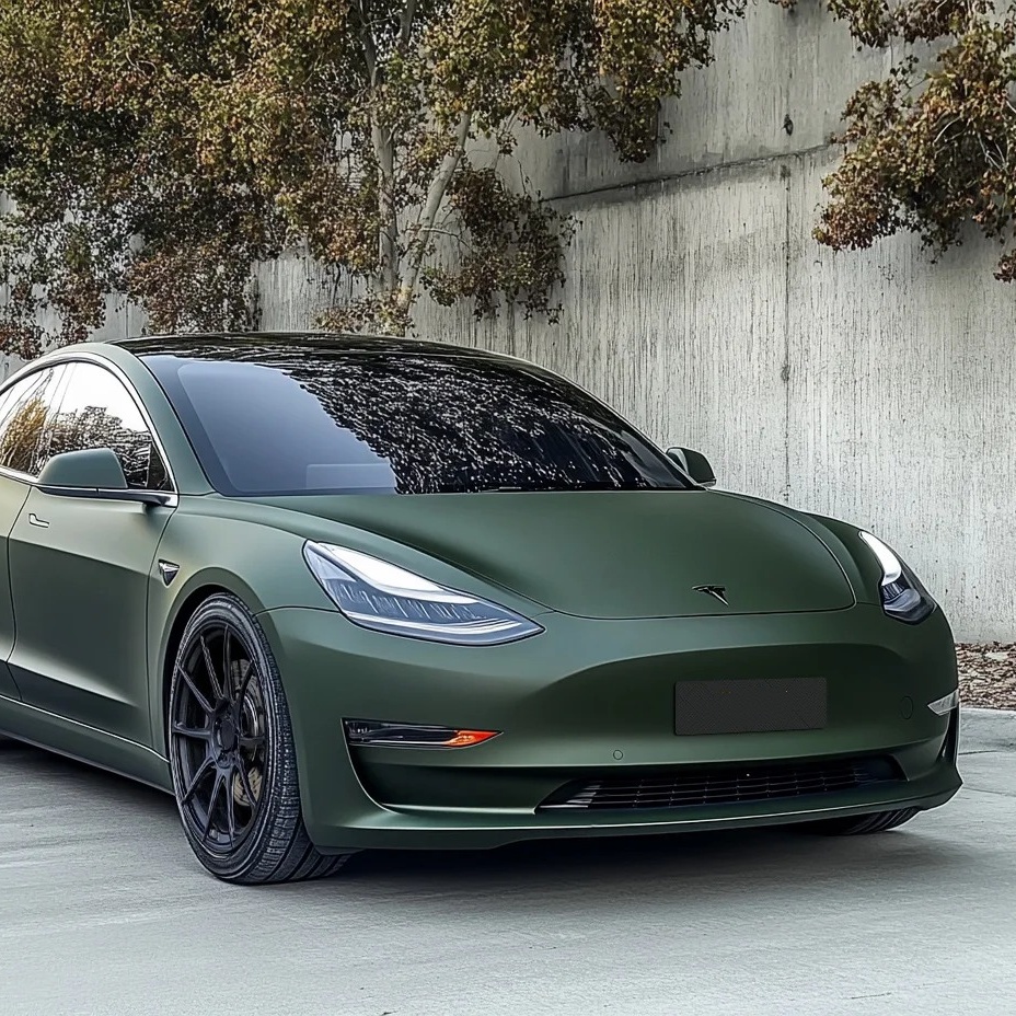 TPU Satin Venom Green Paint Protection Film