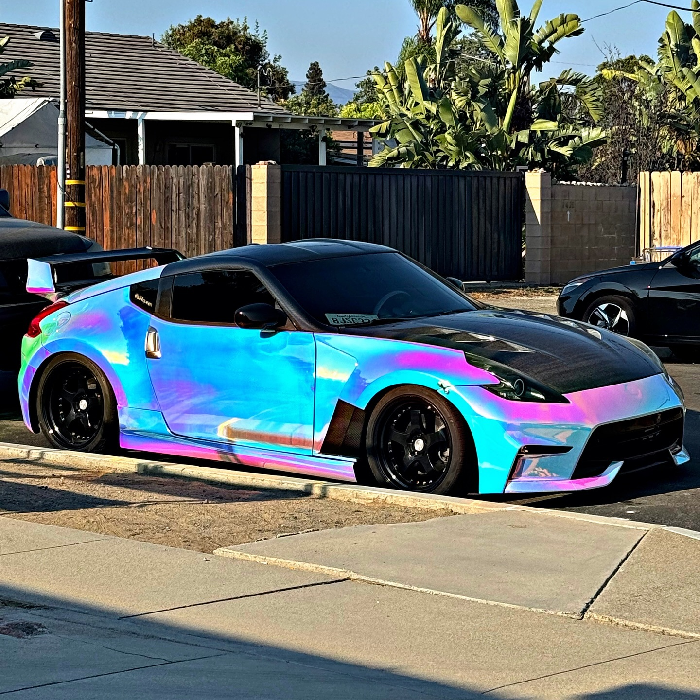 Holographic Chrome Rainbow White Car Vinyl Wrap (Non-Stretchable)