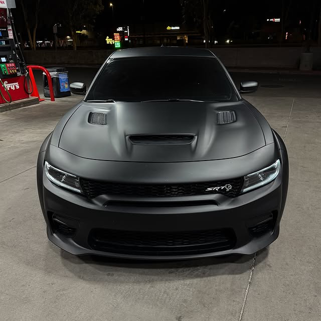 Satin Black Car Vinyl Wrap