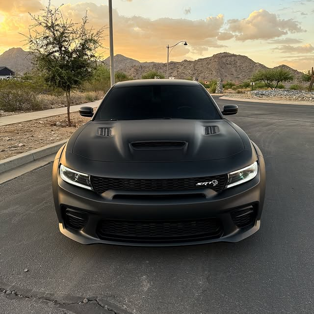 Satin Black Car Vinyl Wrap