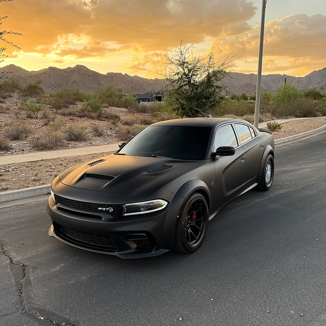 Satin Black Car Vinyl Wrap