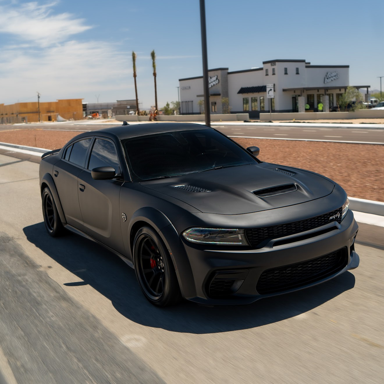 Satin Black Car Vinyl Wrap