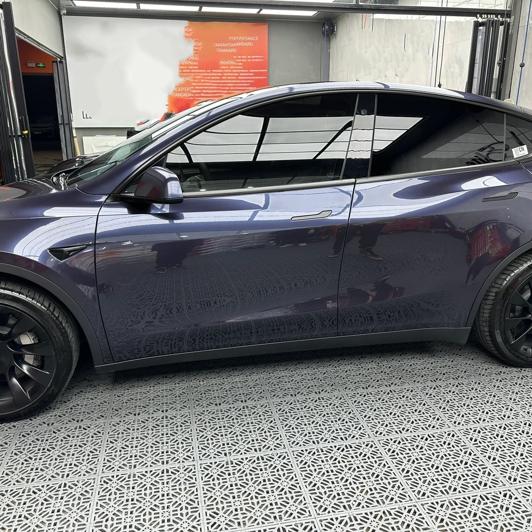TPU Charcoal Gray Blue Paint Protection Film