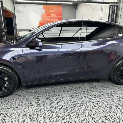 TPU Charcoal Gray Blue Paint Protection Film 02