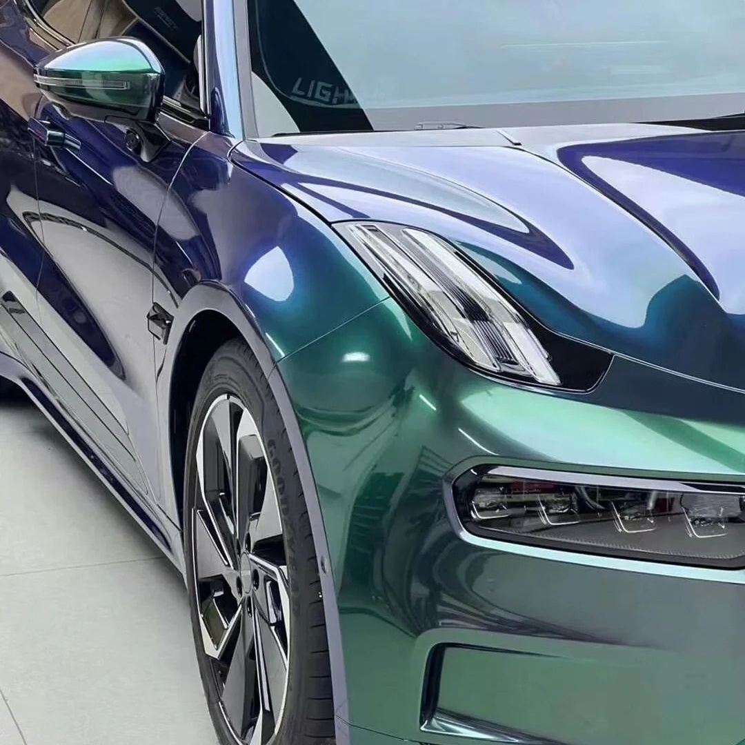 TPU Diamond Aurora Green Paint Protection Film