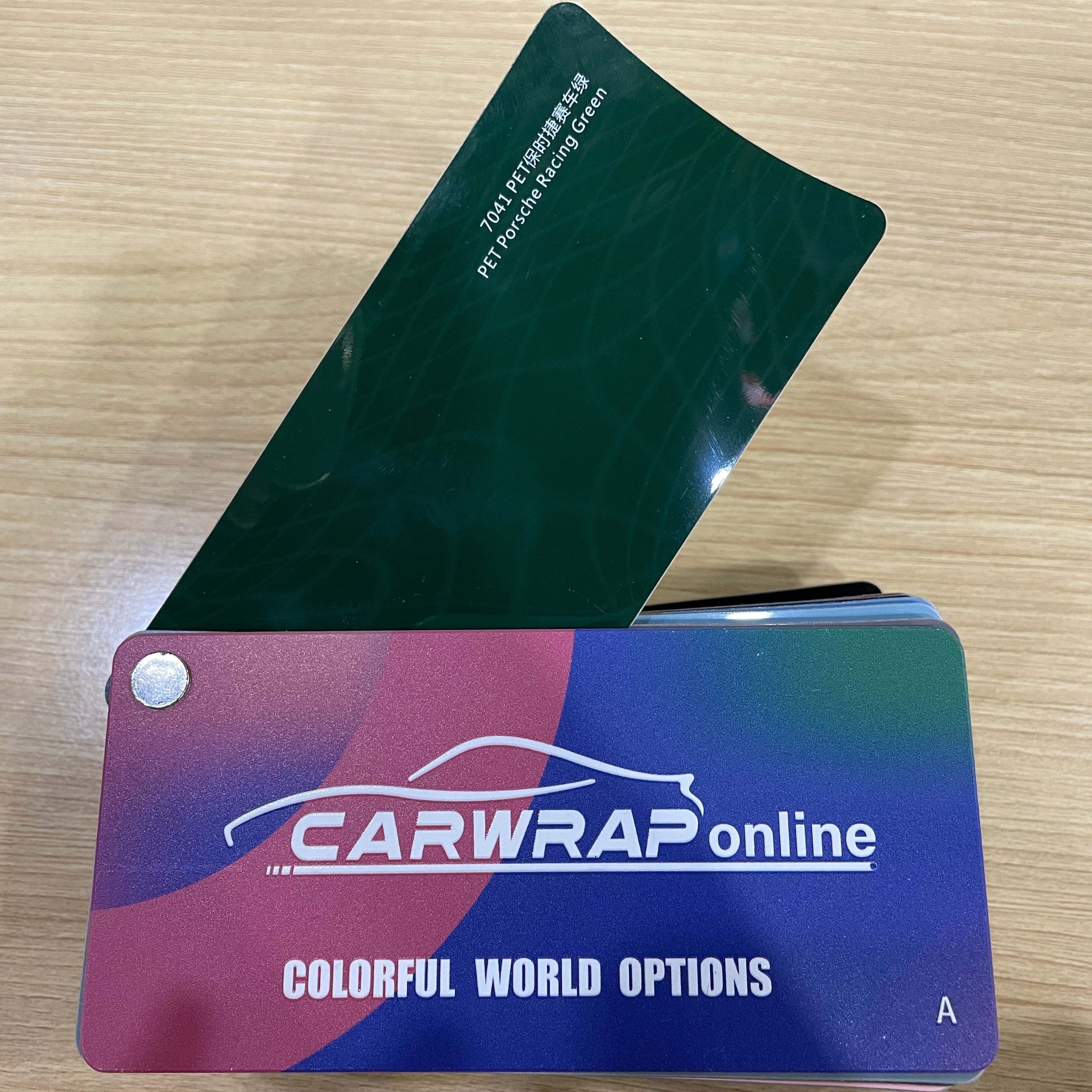 PET Porsche Racing Green Car Vinyl Wrap