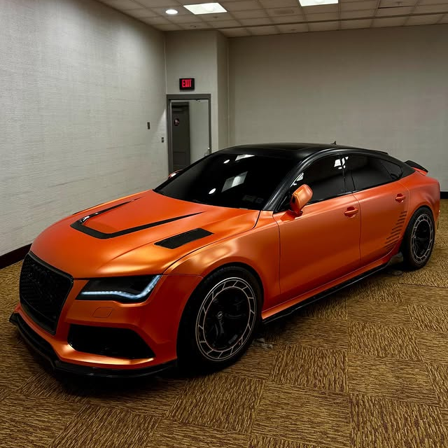 Super Matte Flame Orange Car Vinyl Wrap