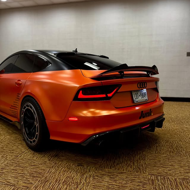 Super Matte Flame Orange Car Vinyl Wrap