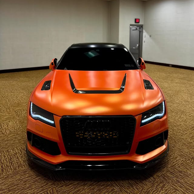 Super Matte Flame Orange Car Vinyl Wrap