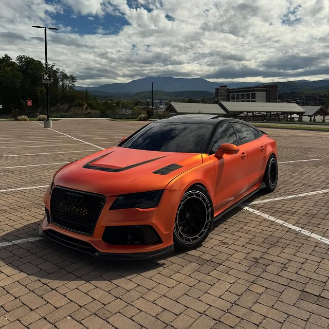 Super Matte Flame Orange Car Vinyl Wrap