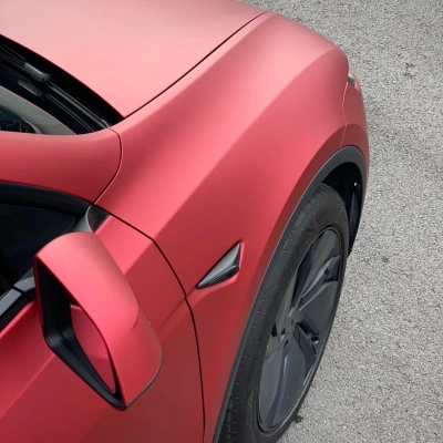 TPU Ghost Chrome Romanee Red Paint Protection Film 02