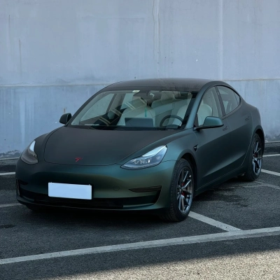 TPU Matte Ghost Metal Dark Green Paint Protection Film 02