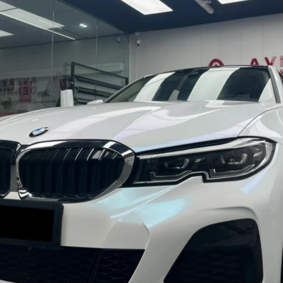 TPU Super Glossy Diamond White Blue Paint Protection Film