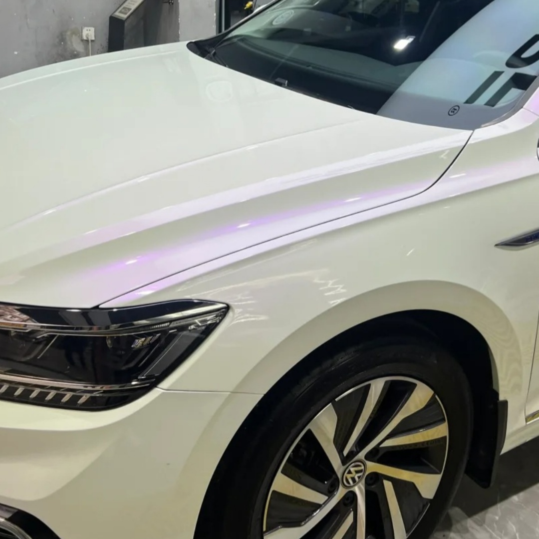 TPU Super Glossy White to Purple Paint Protection Film
