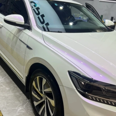 TPU Super Glossy White to Purple Paint Protection Film 02